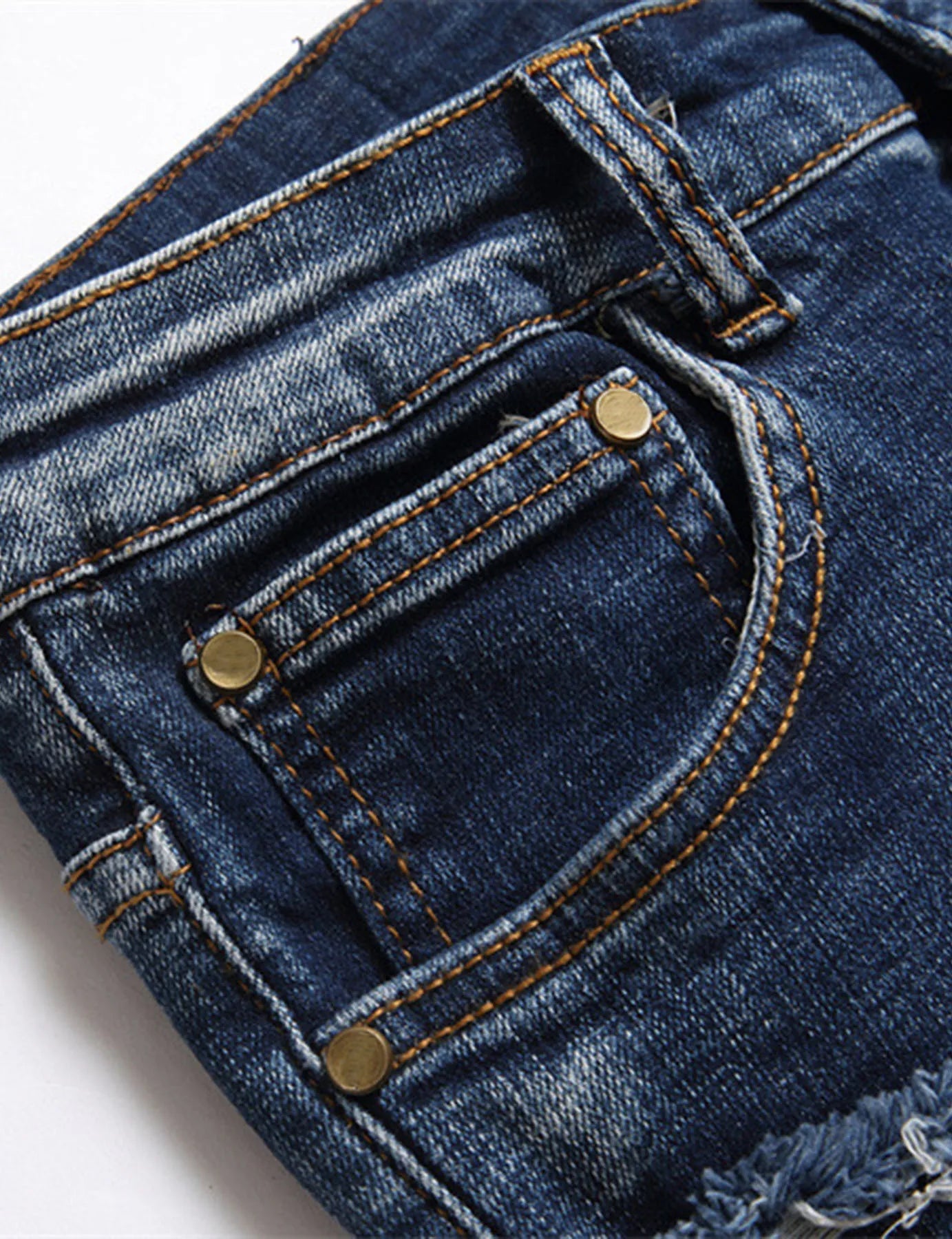 Men`s Steampunk Rock Hip Hop Rivet comfortable Patchwork Beggar stretch Washed Denim Street Fashion Casual Jeans pants