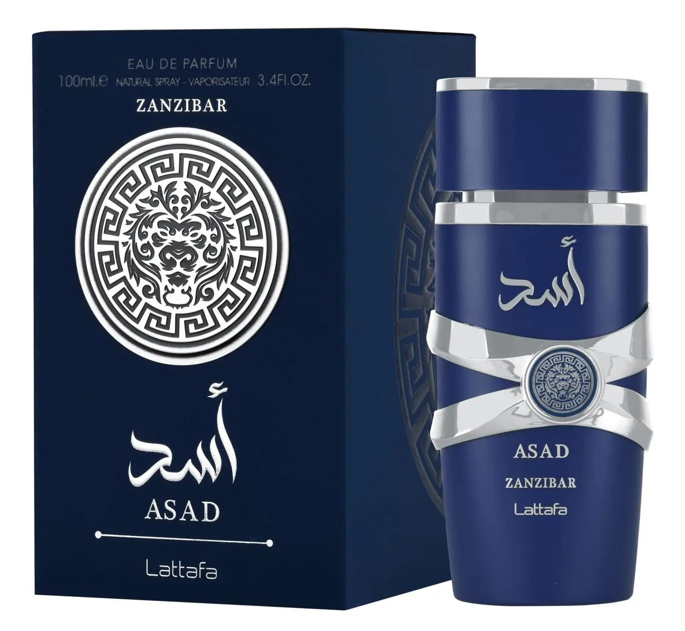 Asad Zanzibar by Lattafa for Men Eau de Parfum Spray 3.4 Oz 100 Ml Fresh, Spicy, Vanilla, Coconut, Brand New Box
