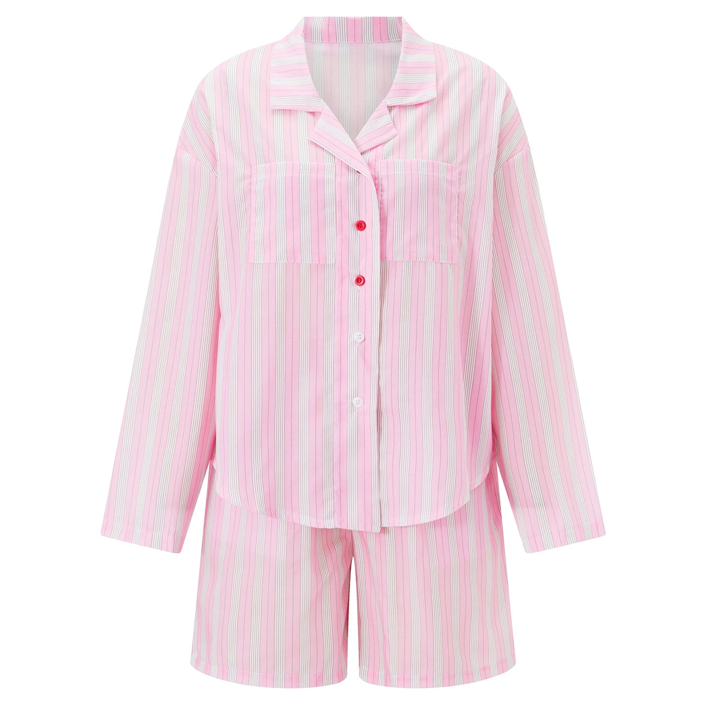 Women s 2-Piece Pajama Set with Floral Print Short Sleeve Top and Elastic Waist Shorts for Comfortable Sleepwear