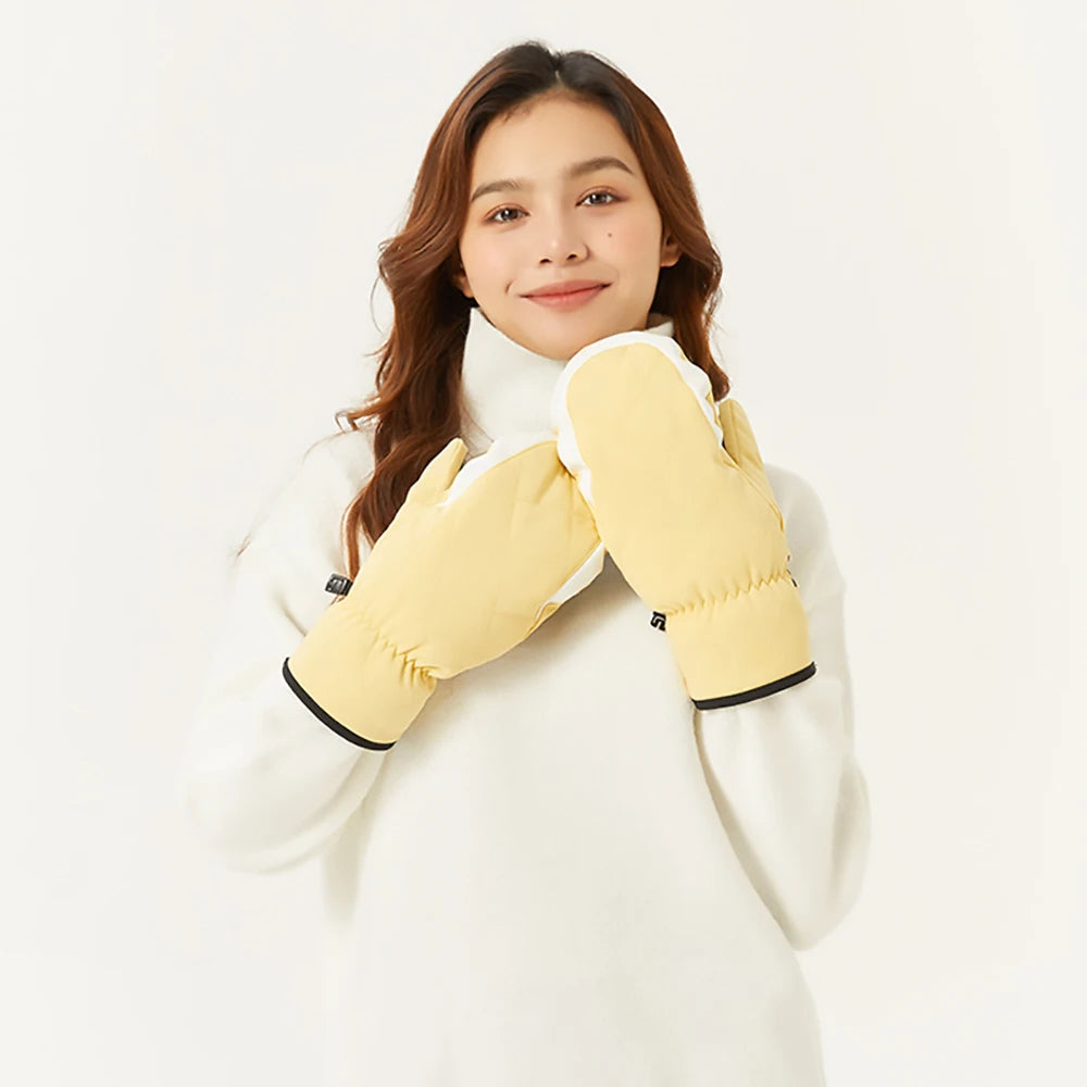【New】US Stock OhSunny Warm Knitted Beanies Winter Hats Cycling Gloves Ski Mitten Bonnet Cashmere Cap for Women Girls Hat Glove