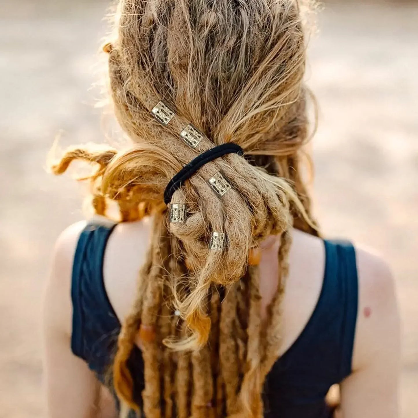 18Pcs Hair Accessories Loc Hair Jewelry for Women Braids, Dreadlock Beads Metal Hair Clips Decoration Gold(Multiple Styles)