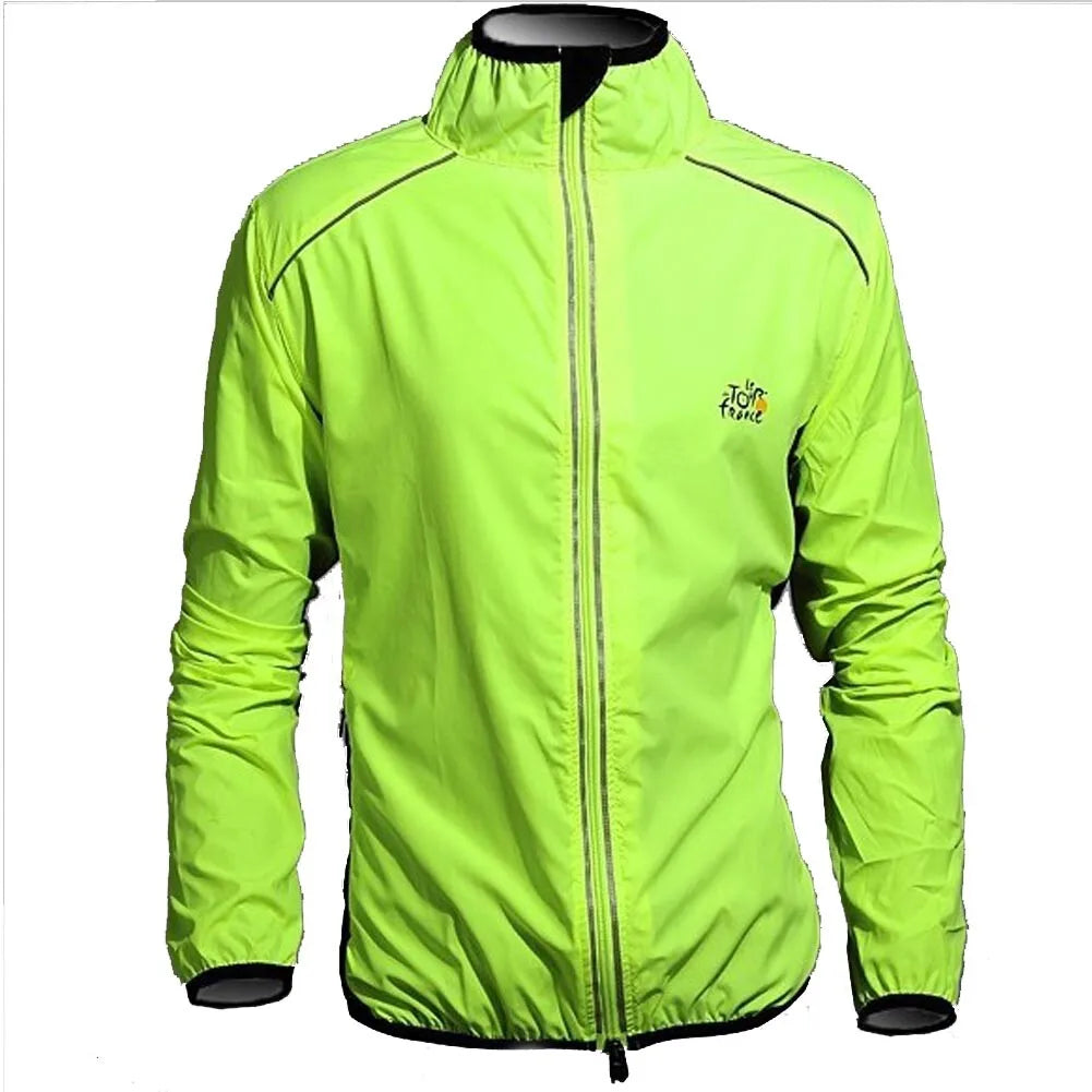 Reflective Men's Rain Jacket Waterproof Windbreaker Running Cycling Golf Bicycle Wear Windproof MTB Bike Windcoat