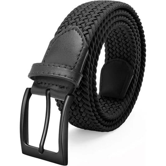 Elastic Braided Stretch Mens Golf Casual Jeans Belts Woven 1 3/8" Nylon Work Belts for Men Pants Shorts