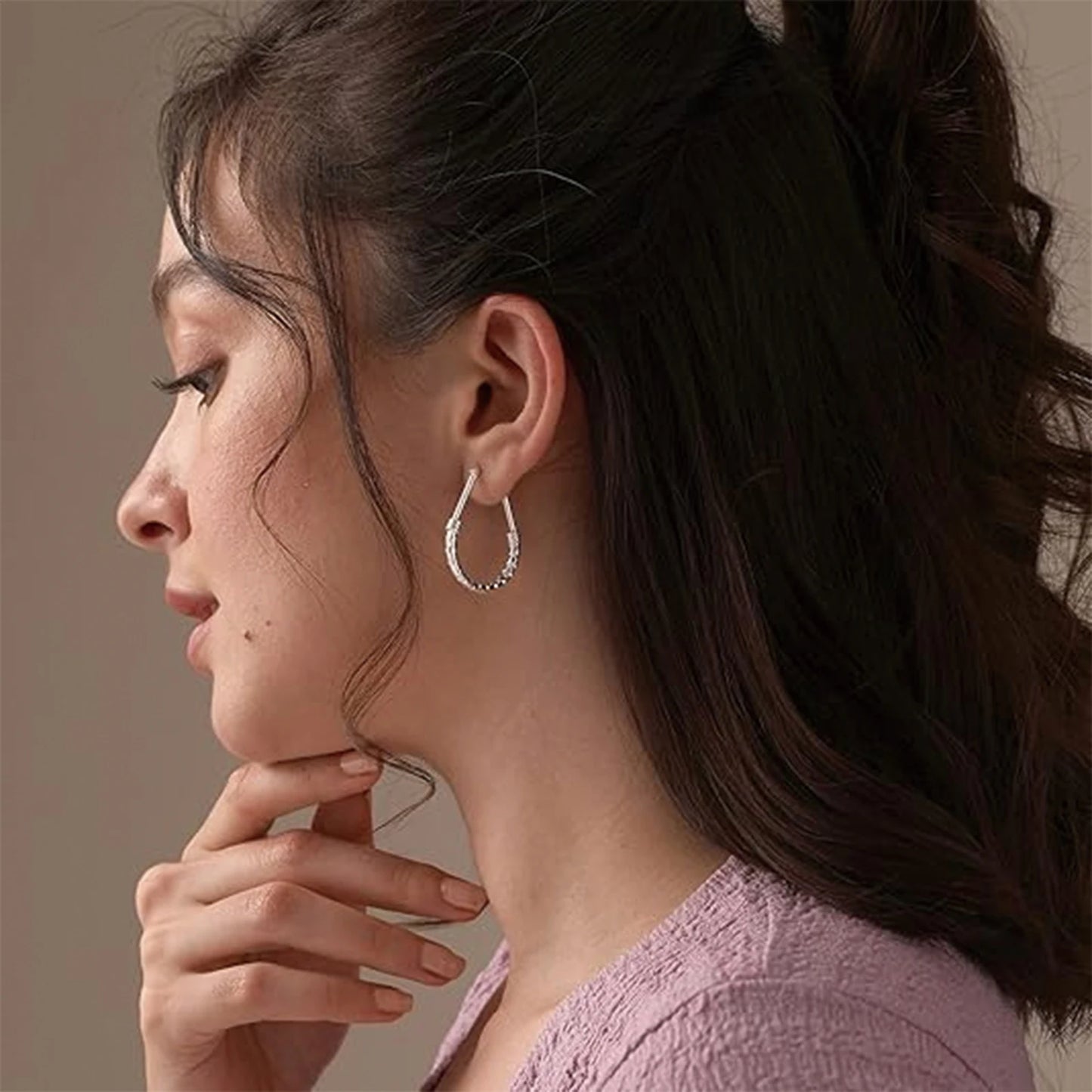 925 Silver, Textured Earrings, Women's Earrings, Classic Italian Design Diamond Cut Textured Earrings, Engagement and Wedding Co