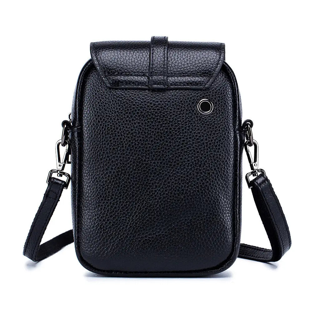 Women's Cross Body Shoulder Bag Genuine Leather Clutch Bag Large Capacity Zipper Wallet Handbag Adjustable Shoulder Strap Bag