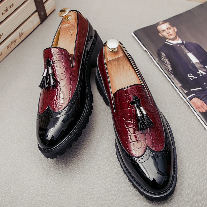 Men's loafers, fashionable low cut breathable formal shoes, comfortable anti slip business wedding party shoes