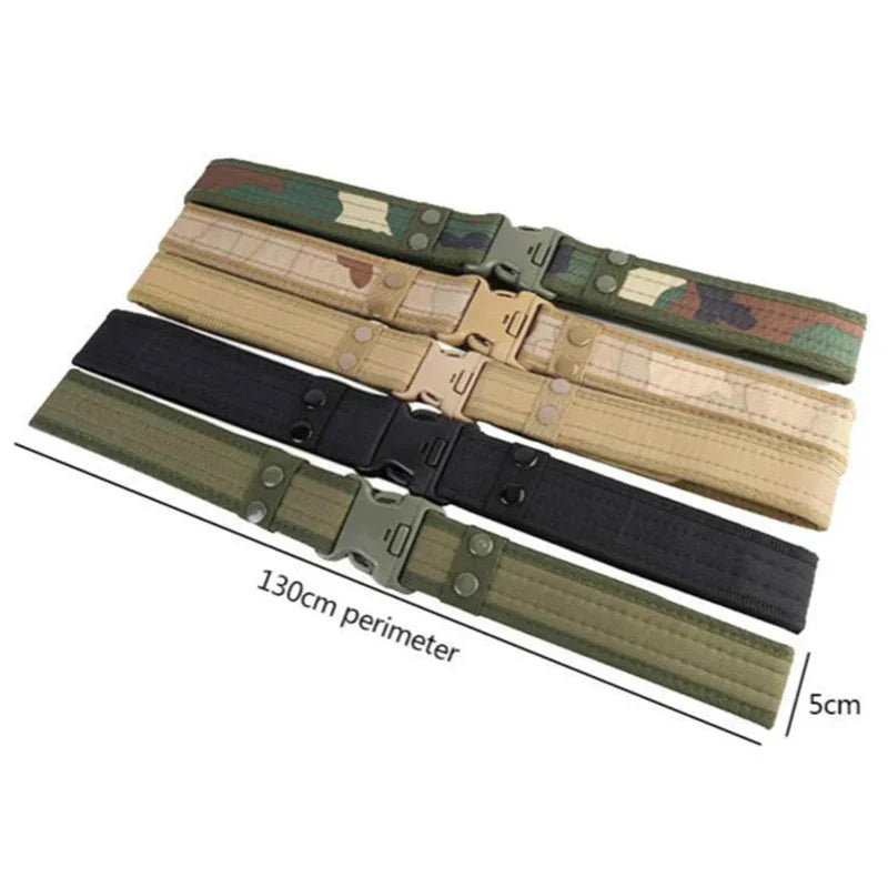 New Convas Belts Quick Release Tactical Belt Fashion Men Canvas Waistband Outdoor Hunting Camouflage Waist Strap