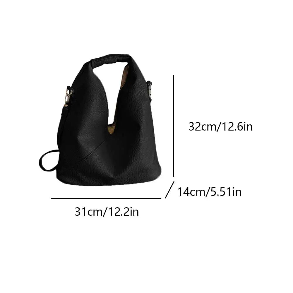 Tote Purse for Women PU Leather Solid Shoulder Bag Large Capacity Crossbody Bags 2024 Trend Ladies Handbag Versatile Satchel Bag