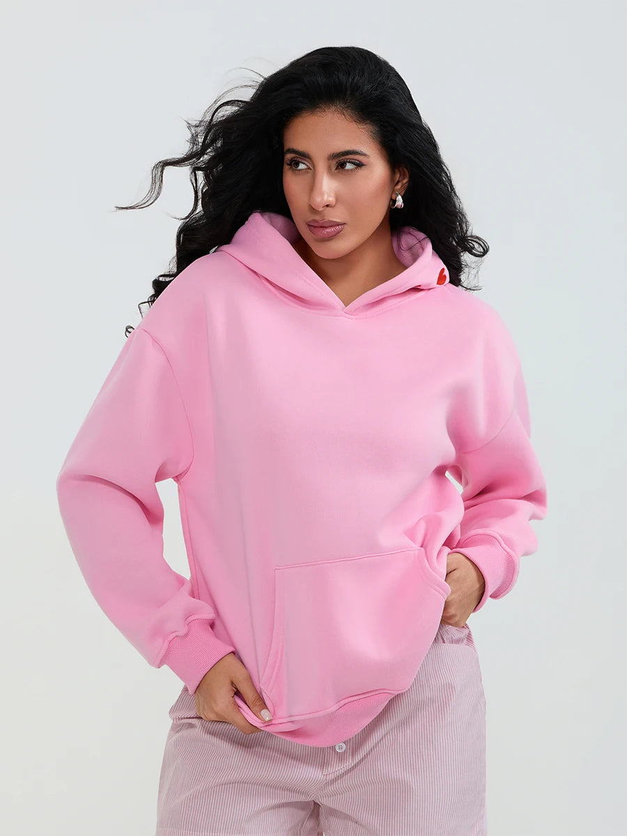 Women s Oversized Hoodies Sweatshirts with Embroidered Floral Detailing and Drawstring Hood - Cozy Casual Pullovers for Fall