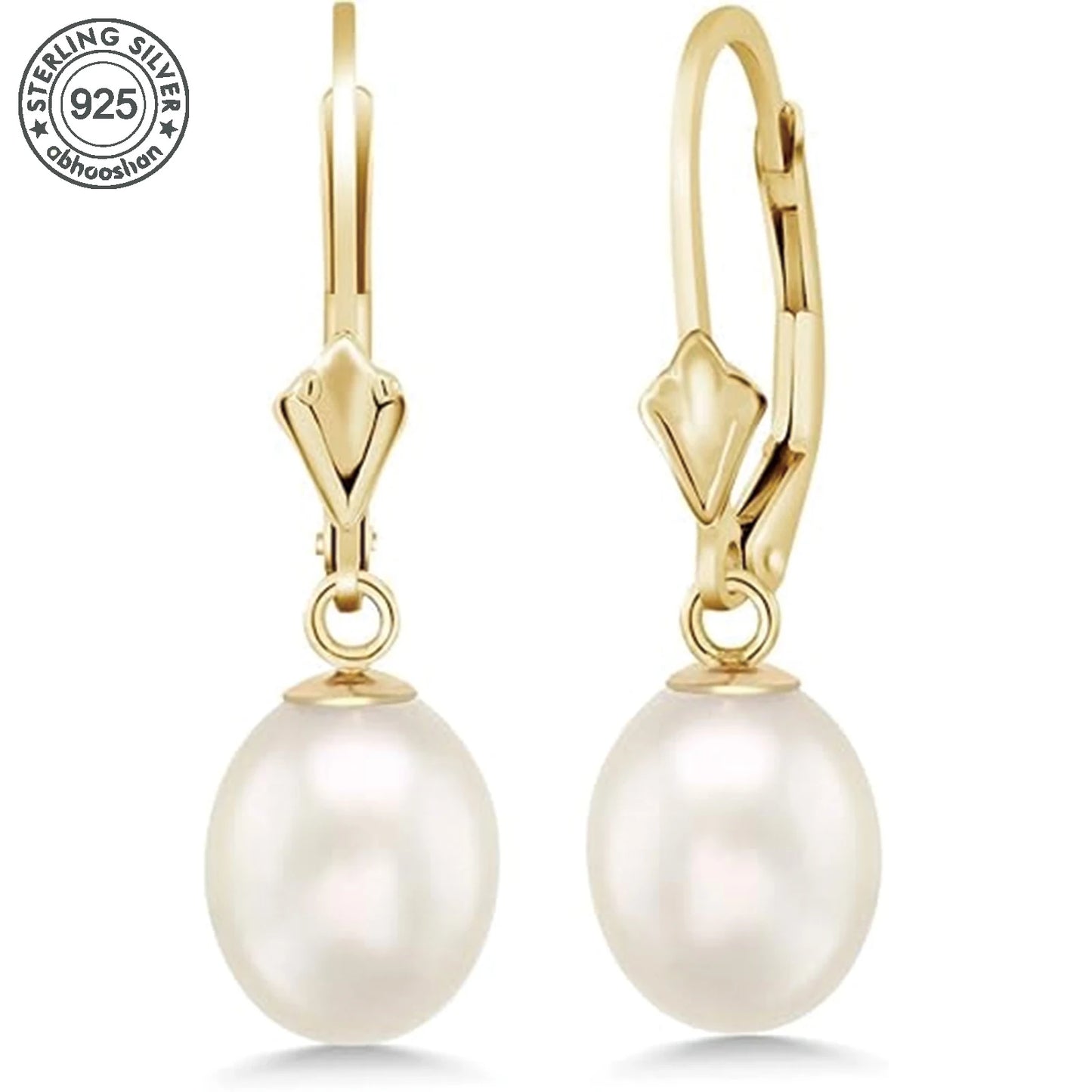 925 Silver, Freshwater Pearl Earrings, Women's Earrings for Girls, Fashion, Luxury, Daily Wear, Dating, Celebration, Gift for Mo