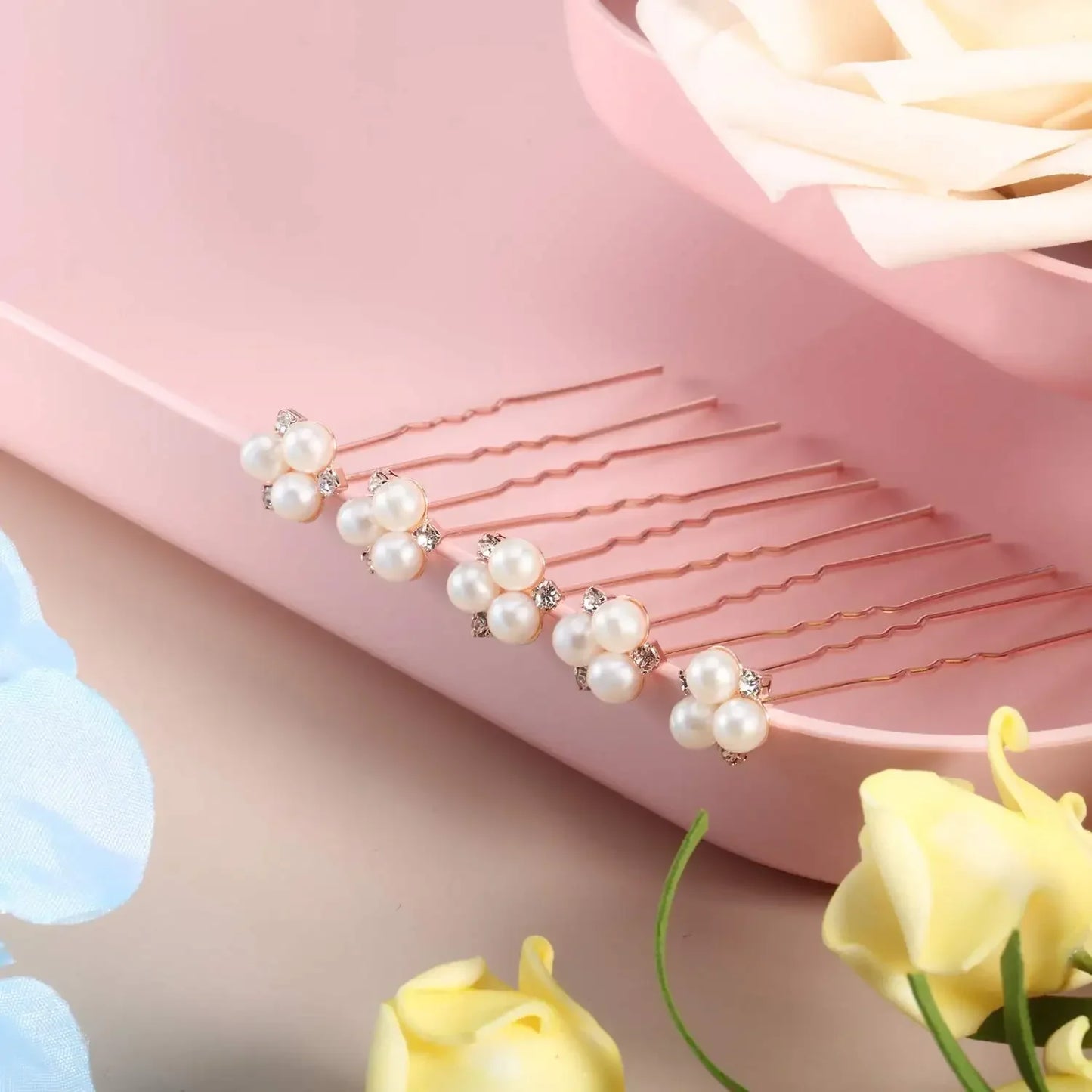 18 Pcs Pearl Hair Pins Bridal Hair Accessories Pearl Crystal Bridal Hairpin Wedding Hair Accessories Pearl Hair Pins for Brides