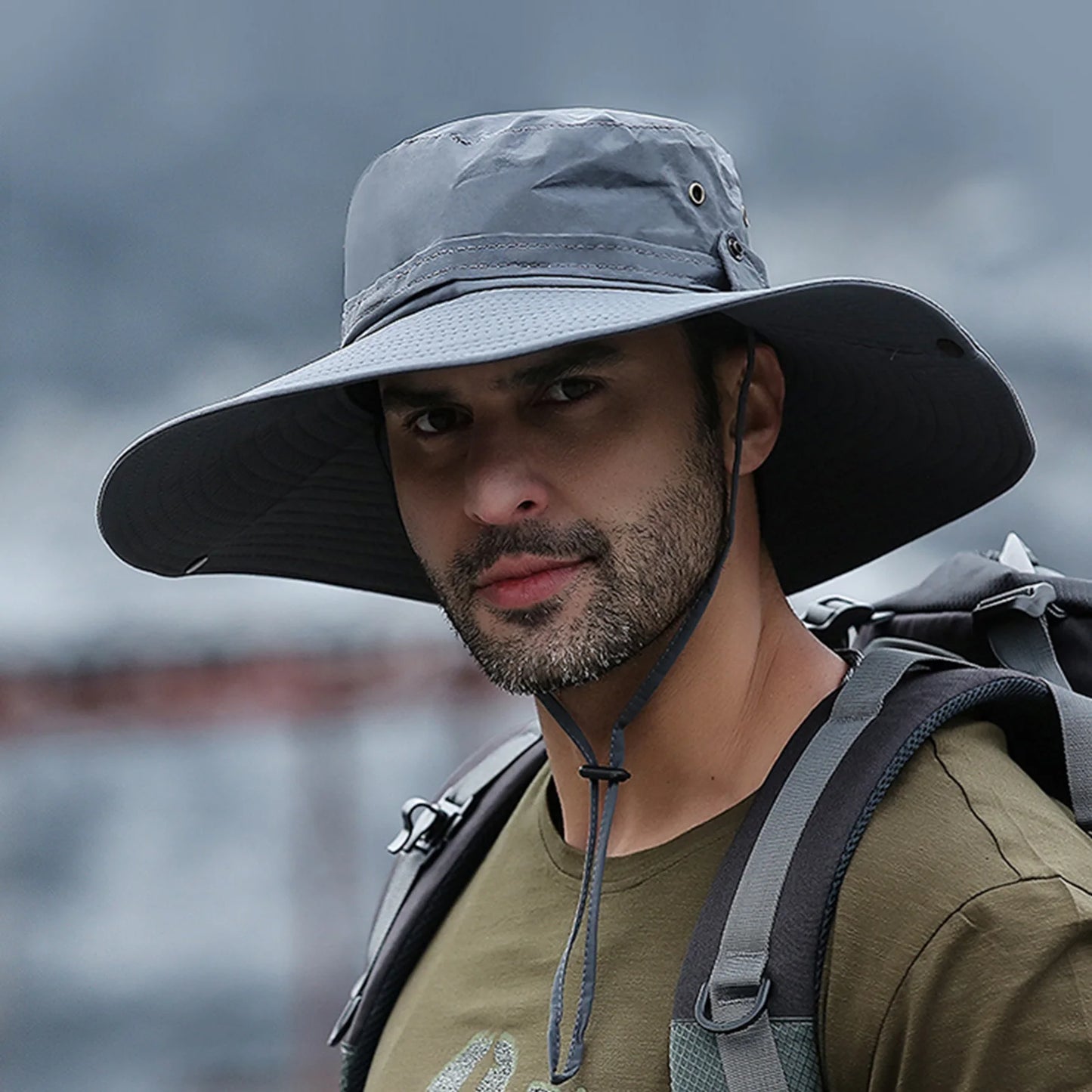 Outdoor Sun Hat Wide Brim UV Protection Foldable Bucket Hat for Fishing Hiking Camping 12CM Brim Lightweight Travel Beach Hat Me
