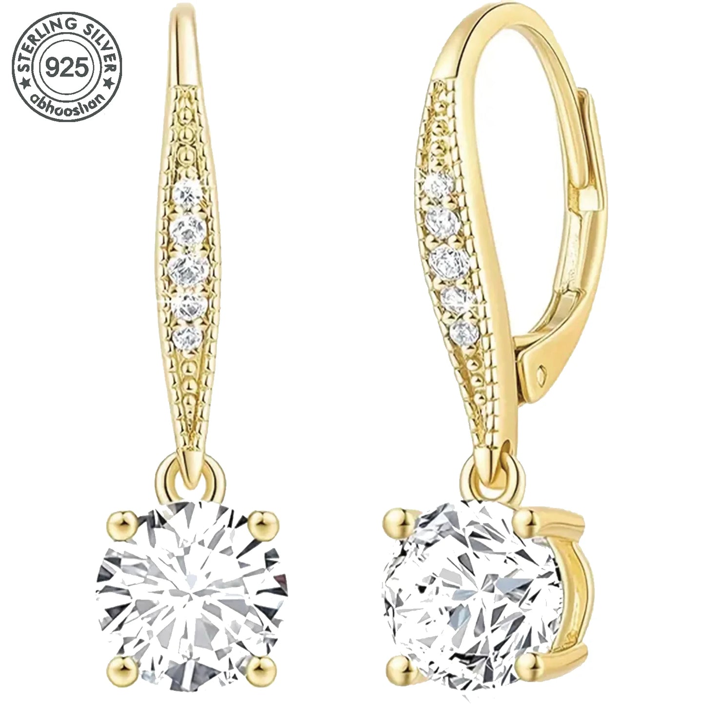 925 Silver 1.2 Carat Moissanite Circle Dangle Earrings, Women's Earrings Teenage Fashion Singles Easter Basket Merchandise St. P
