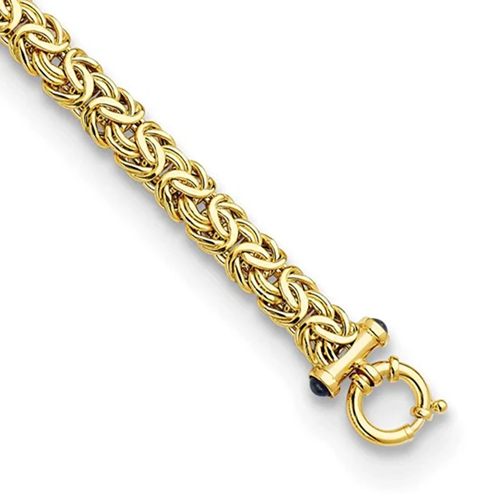 18K Gold Plated 8 Inches Braided Bracelet for Women Men 925 Sterling Silver Fashion Charm Couple Gift Jewelry Accessories USA