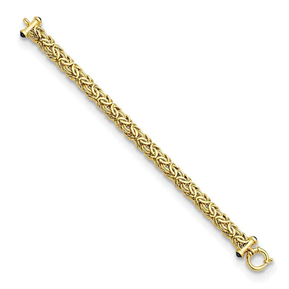 18K Gold Plated 8 Inches Braided Bracelet for Women Men 925 Sterling Silver Fashion Charm Couple Gift Jewelry Accessories USA