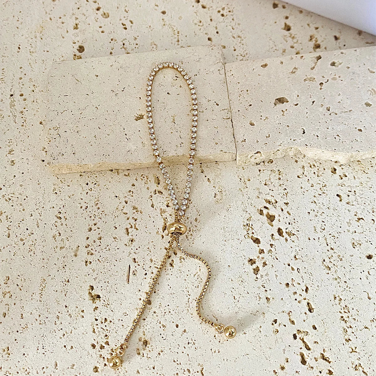 Lxalry Gold Bracelet – Pavé Diamond & Beaded Chain, Elegant Jewelry for Everyday & Evening Wear