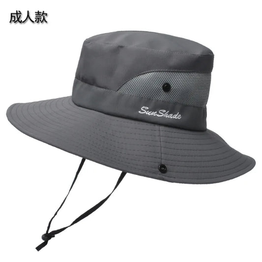 Outdoor Bucket Hat Men Summer Breathable Panama Cap Cotton Jungle Fishing Mesh Hat Hiking Beach Sun Protector Caps For Men's