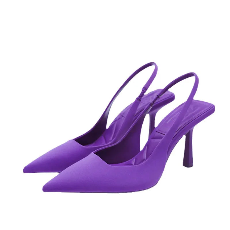 Oulylan High heeled Sandals Women's Shoes Fashion Pumps Pointed Toe High Heels Shallow Women's Sandals Shoes for Women