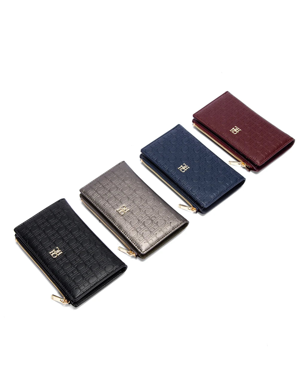 Retro Classic Style Solid Color Women's Long Wallet with Letter Print Portable Women's Clutch Bag Fashionable and Simple