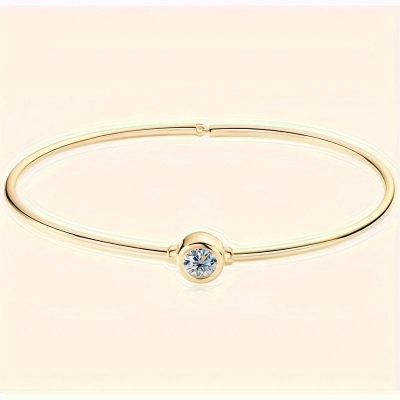 1pc s925 silver inlaid 5mm moissanite niche design bubble bracelet, senior sense of exquisite bracelets for men and women, | Gem