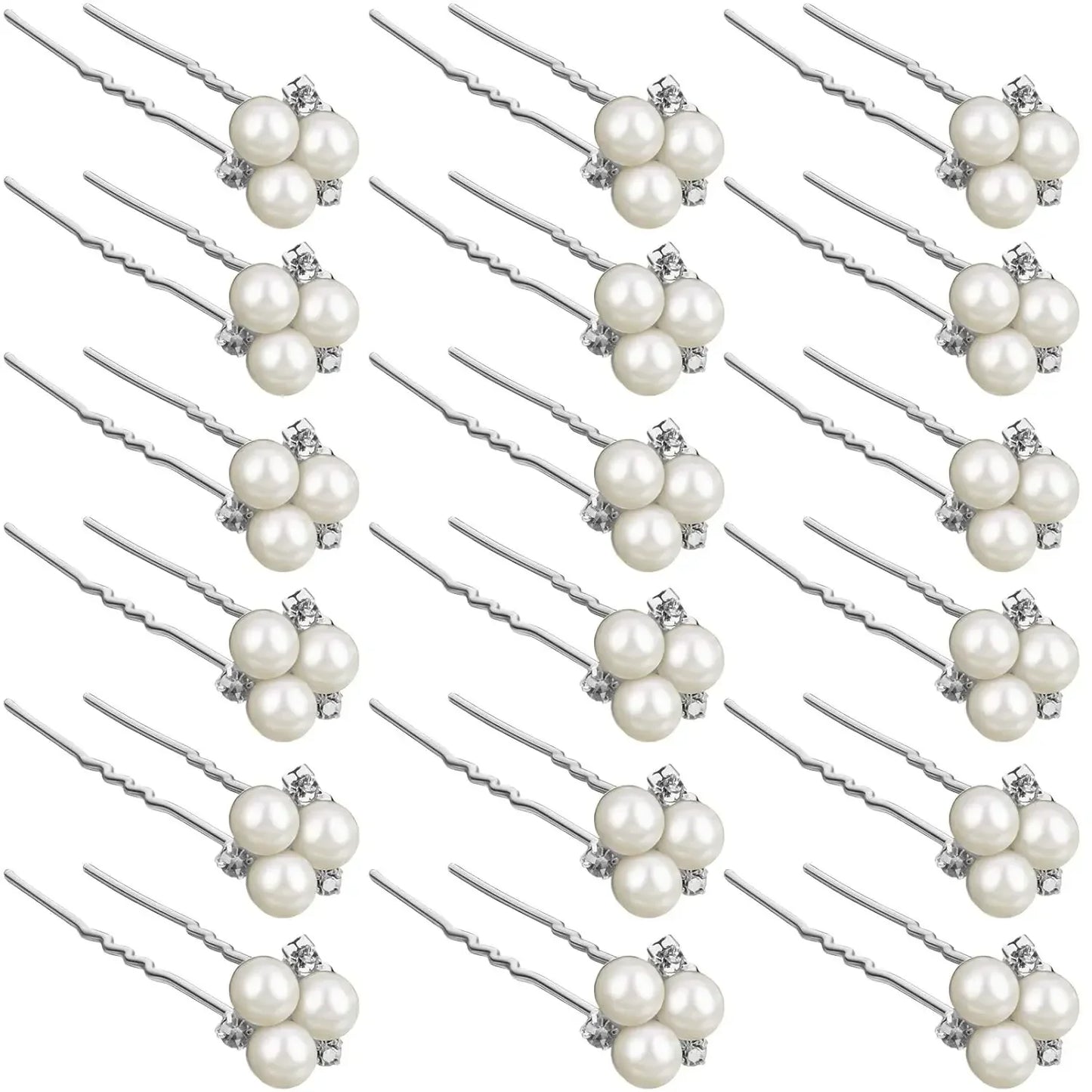 18 Pcs Pearl Hair Pins Bridal Hair Accessories Pearl Crystal Bridal Hairpin Wedding Hair Accessories Pearl Hair Pins for Brides
