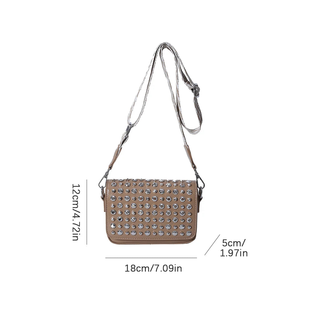 Crossbody Bag for Women With Adjustable Guitar Strap Handbag PU Leather Flap Satchel Purse Clutch Purse for Work Travel