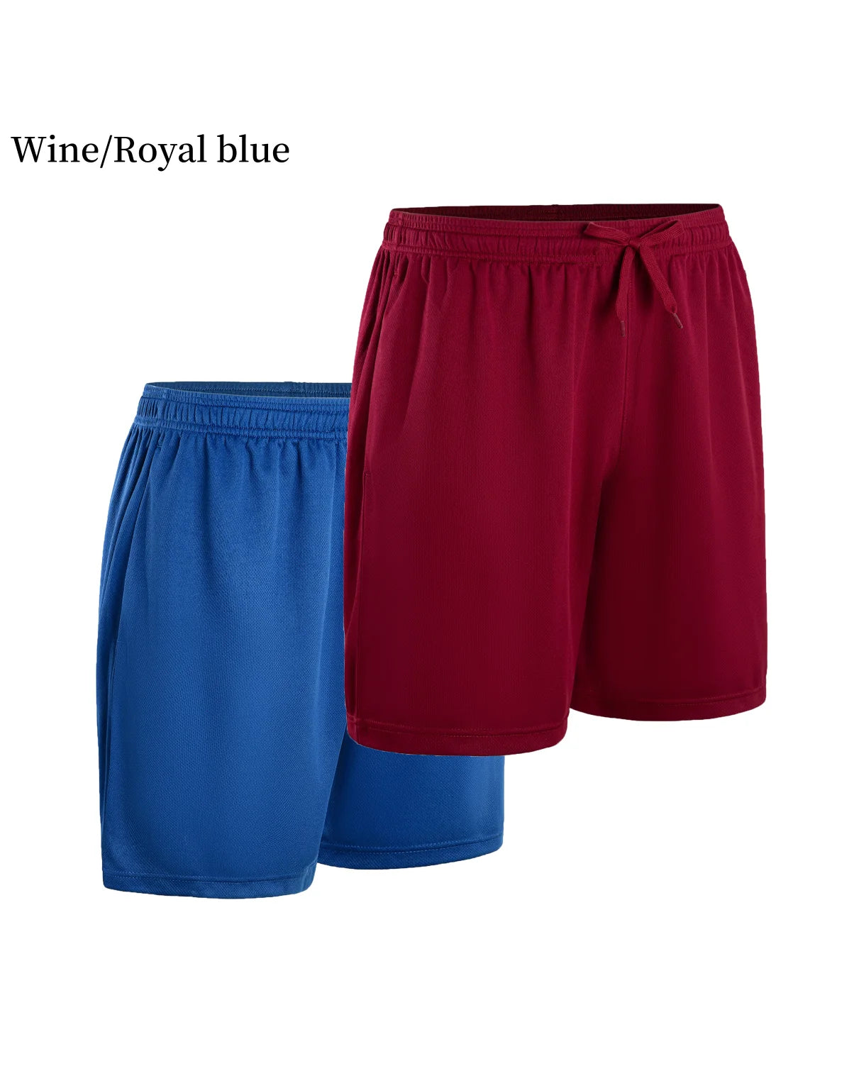 2-piece men's polyester sports shorts, quick drying, suitable for sports and fitness, running shorts