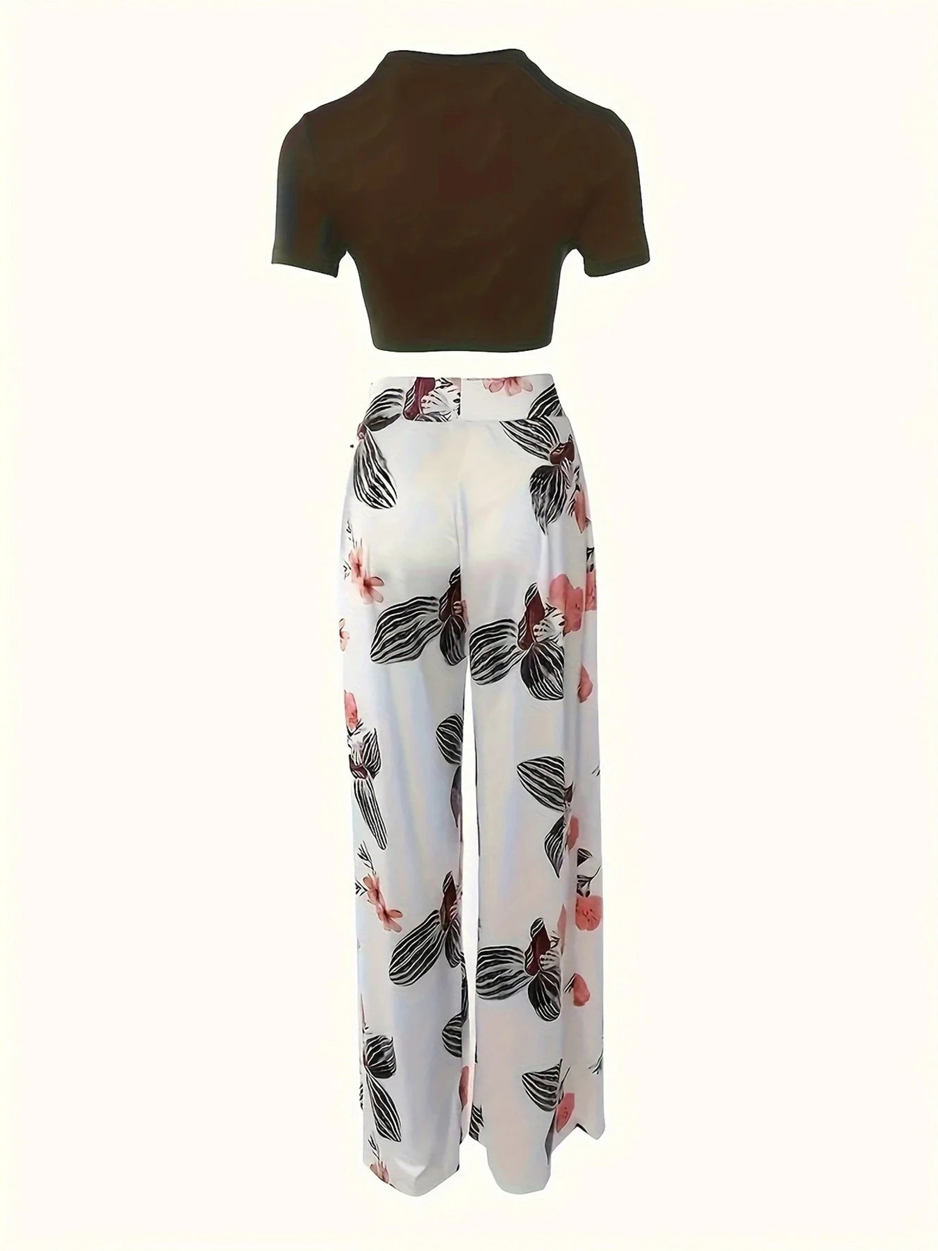 Women's Summer Floral Print Jumpsuit, Suitable for Vacations and Beaches