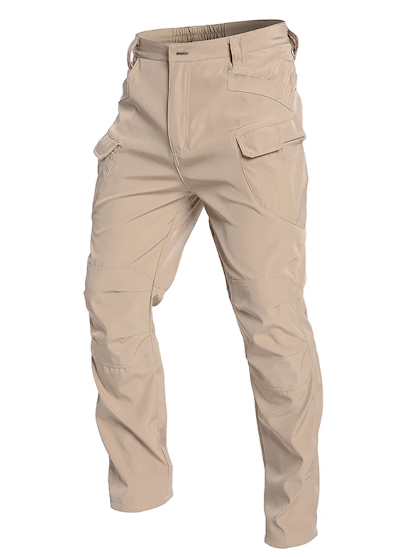 TACVASEN Summer Lightweight Trousers Mens Fishing Pants Outdoor Hiking Nylon Quick Dry Pockets Cargo Pants Casual Work Trousers