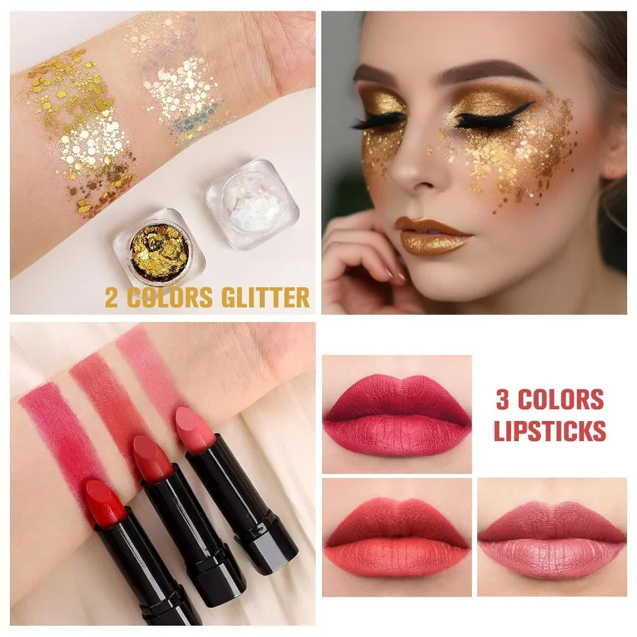 Professional Makeup Kit for Women Girl Full Kit with Mirror 60 Colors All in One Make up Gift Set Included EyeshadowBlusher Hig