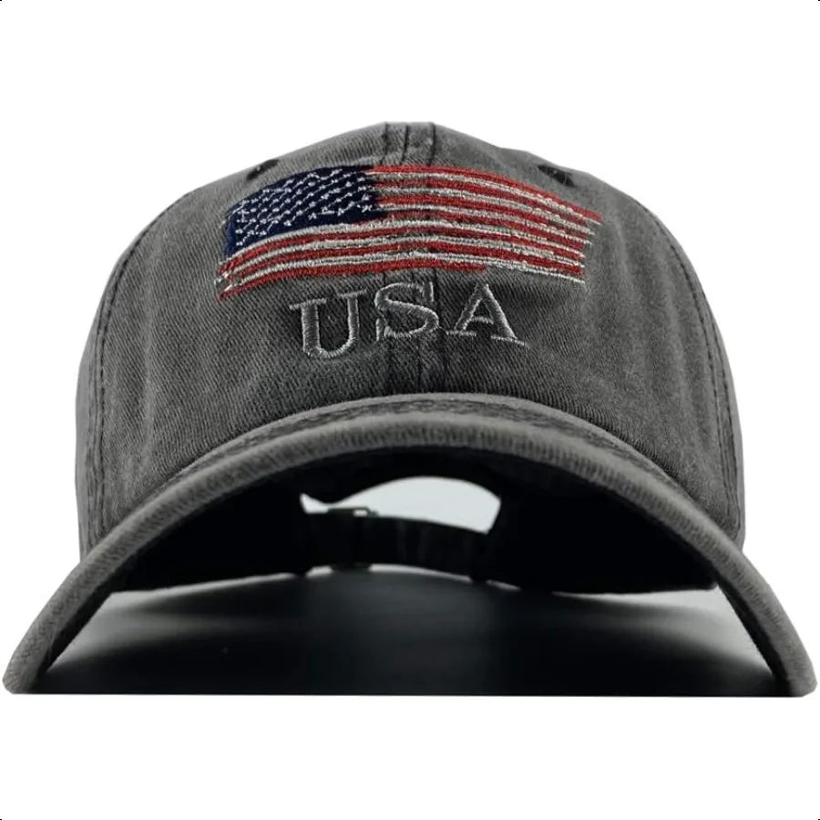 Washed American Flag Baseball Cap Retro Adjustable Sun Dad Gift Hats for Men Women Fashion Trucker Cap Unisex