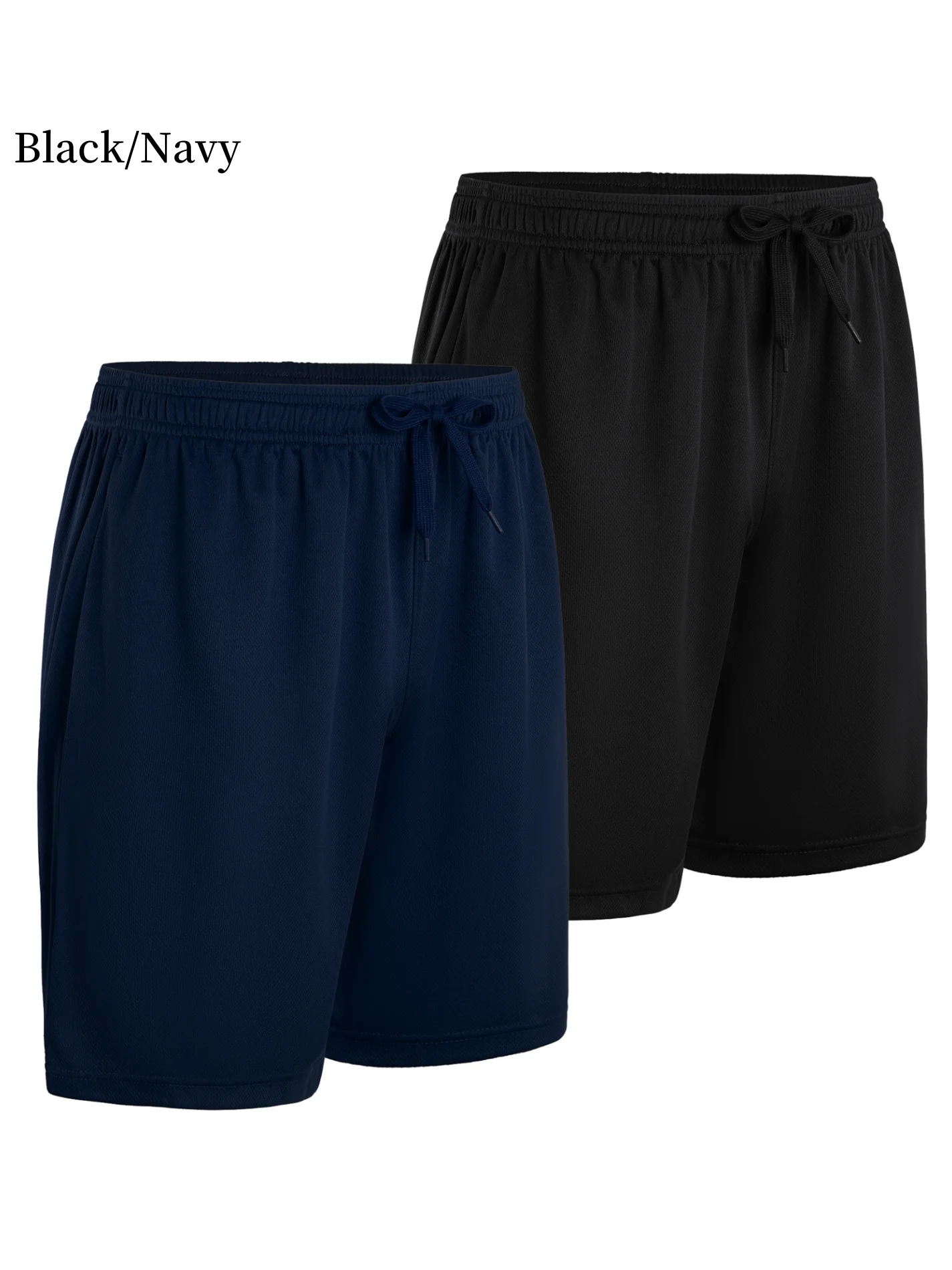 2-piece men's polyester sports shorts, quick drying, suitable for sports and fitness, running shorts