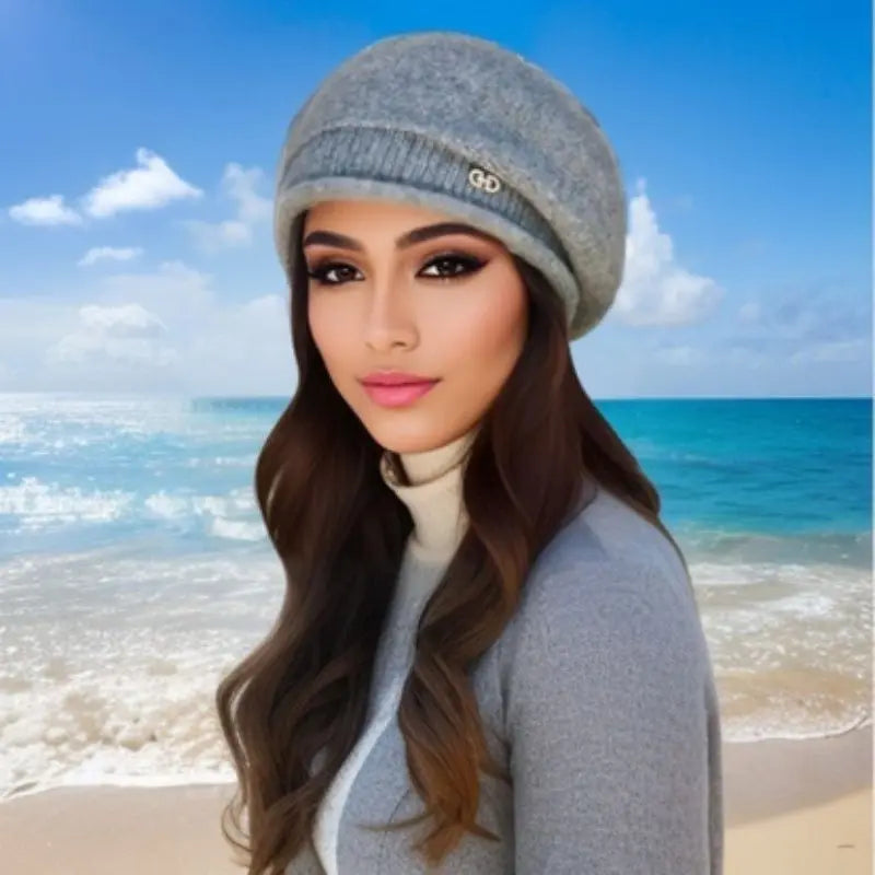 Winter Women's beret Winterproof Fall and winter all fashion warm foreign air ear-protection knitted woolen hat star Anise