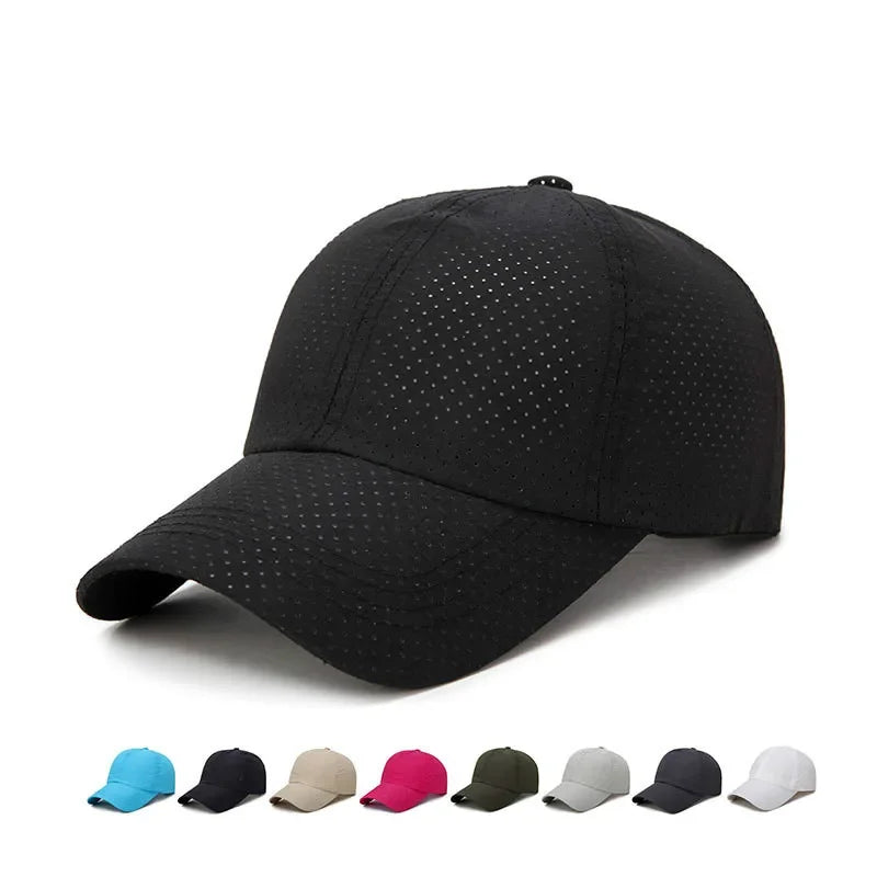 2025 New Summer Men Women Snapback Quick Dry Mesh Baseball Cap Sun Hat Bone Breathable Hats Adjustable outdoor hat