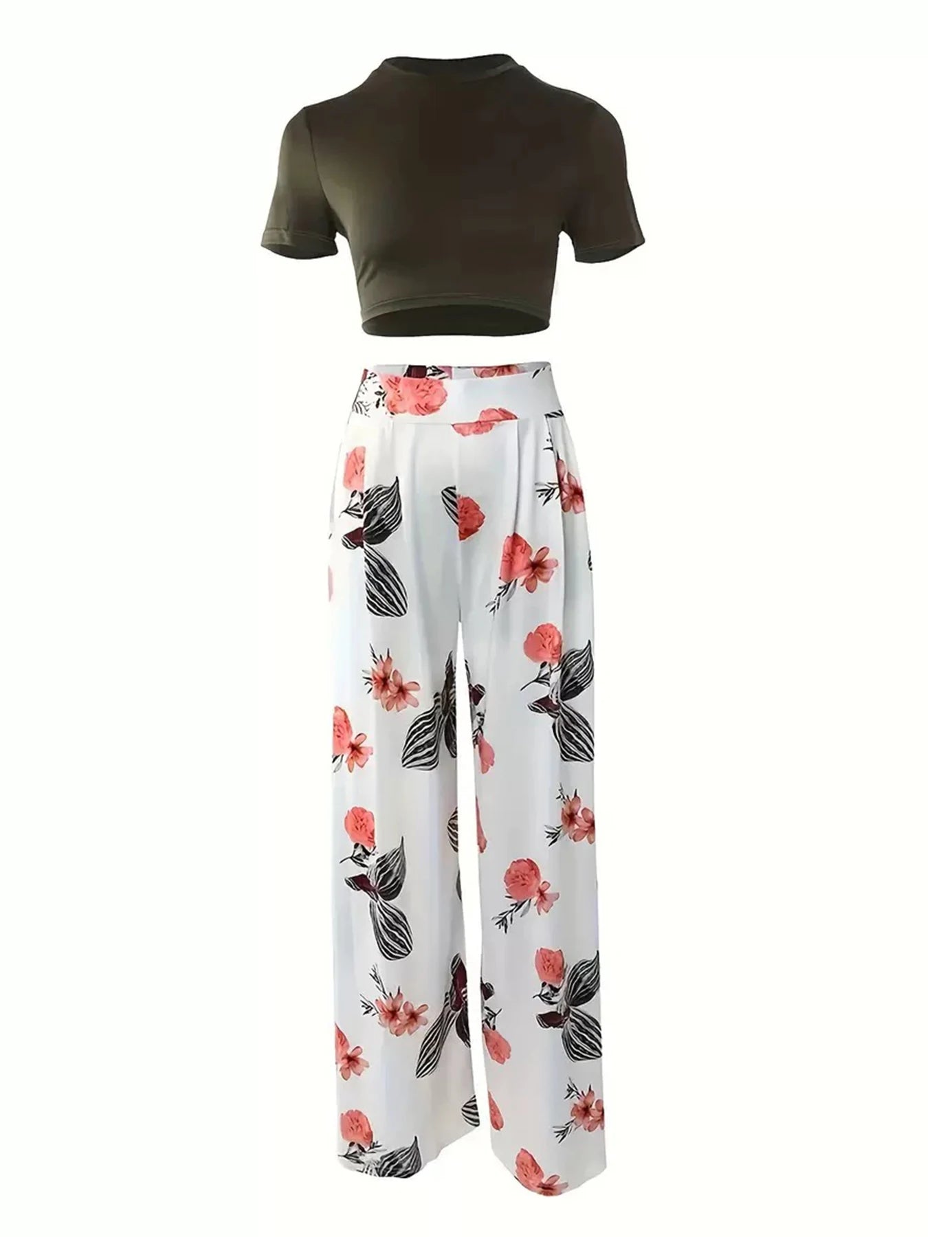 Women's Summer Floral Print Jumpsuit, Suitable for Vacations and Beaches