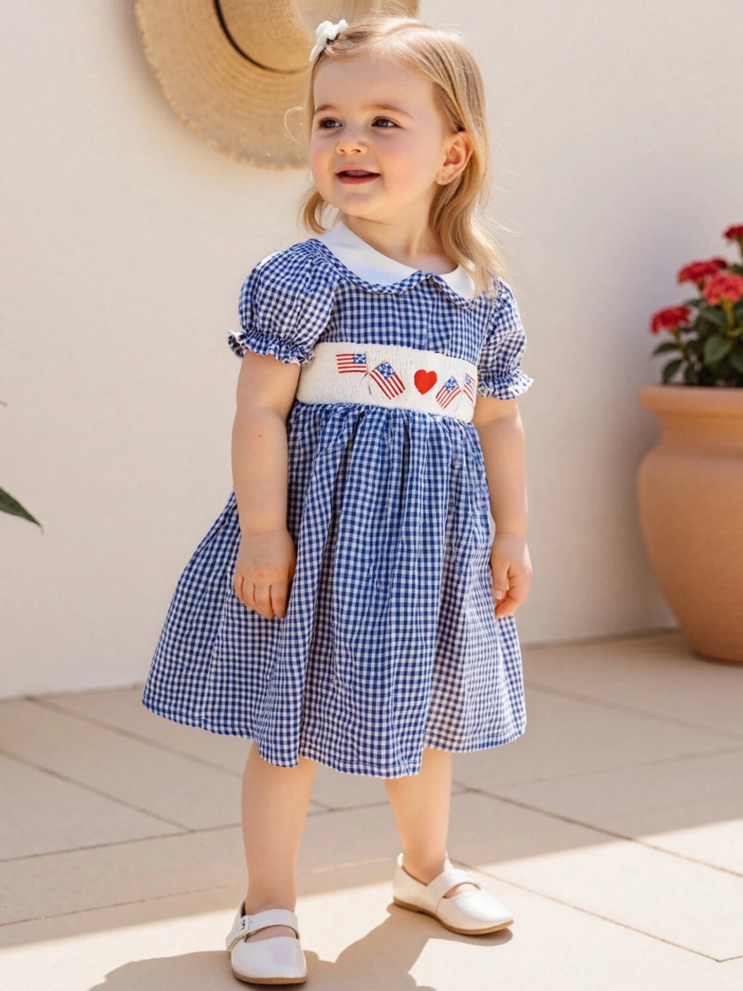 Independence Day Patriotic Dress Red White Blue Stars and Stripes Sleeveless A-Line Dress Vintage Summer Outfit for Girls