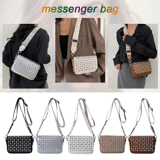 Crossbody Bag for Women With Adjustable Guitar Strap Handbag PU Leather Flap Satchel Purse Clutch Purse for Work Travel