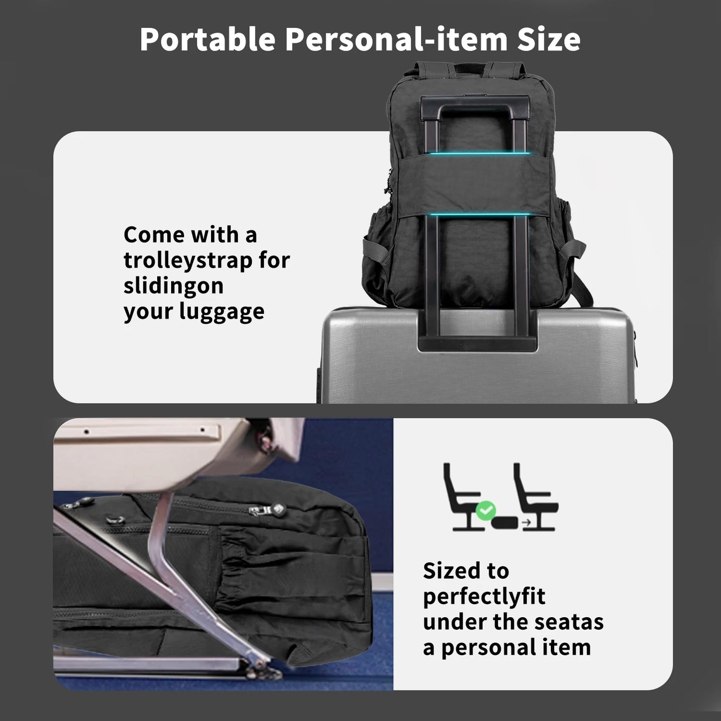 Men's Travel Laptop Backpack TSA Approved Cabin Travel Bag Rucksack Anti-Theft Carry-On Back Bag for Students Hiking Waterproof