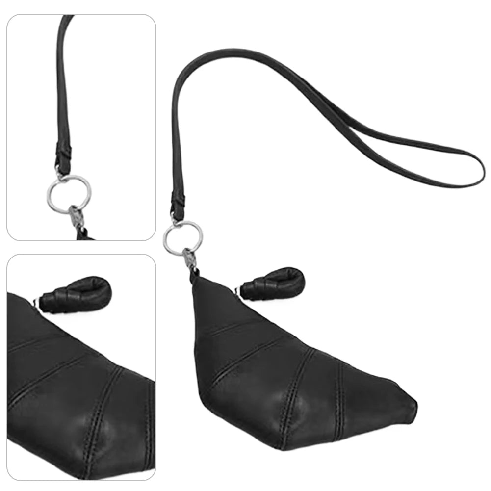 Women Mini Croissant Bag Small Coin Purse Solid Color Mini Pouch PU Leather Fashion Lipstick Bag for Party Vacation