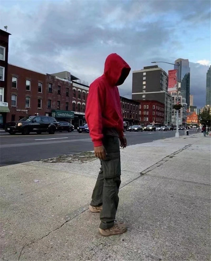 Plus Size Men'S Casual Hoodie Bold Skull Letter Print Long Sleeve Pullover with I'm Who I Am Design for Fall/Winter Wear Hoodie