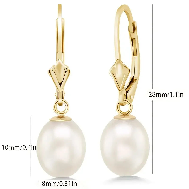 925 Silver, Freshwater Pearl Earrings, Women's Earrings for Girls, Fashion, Luxury, Daily Wear, Dating, Celebration, Gift for Mo