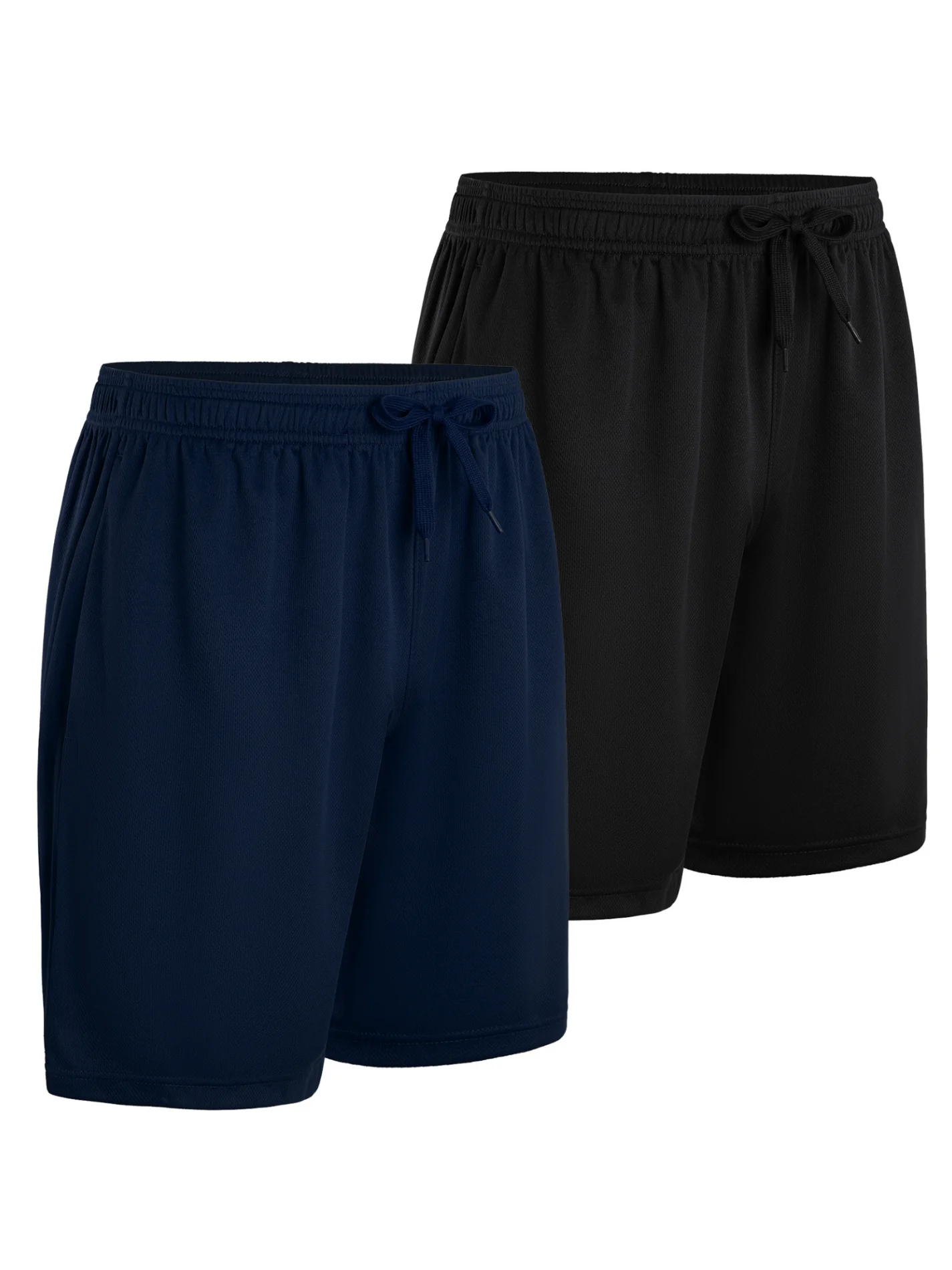 2-piece men's polyester sports shorts, quick drying, suitable for sports and fitness, running shorts