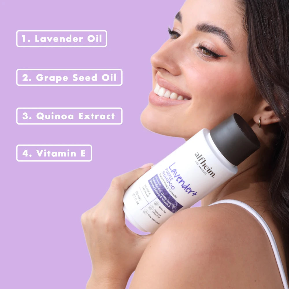 Lavender+ Purple Shampoo, Conditioner, Hair Mask & Leave-In Spray Set