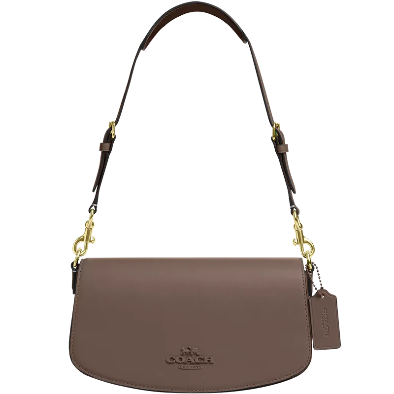 Coach Andrea Women's Shoulder Bag - Refined Leather Crossbody Bag Ladies Purse Small Flap Bag,Elegant Underarm Handbag Gifts
