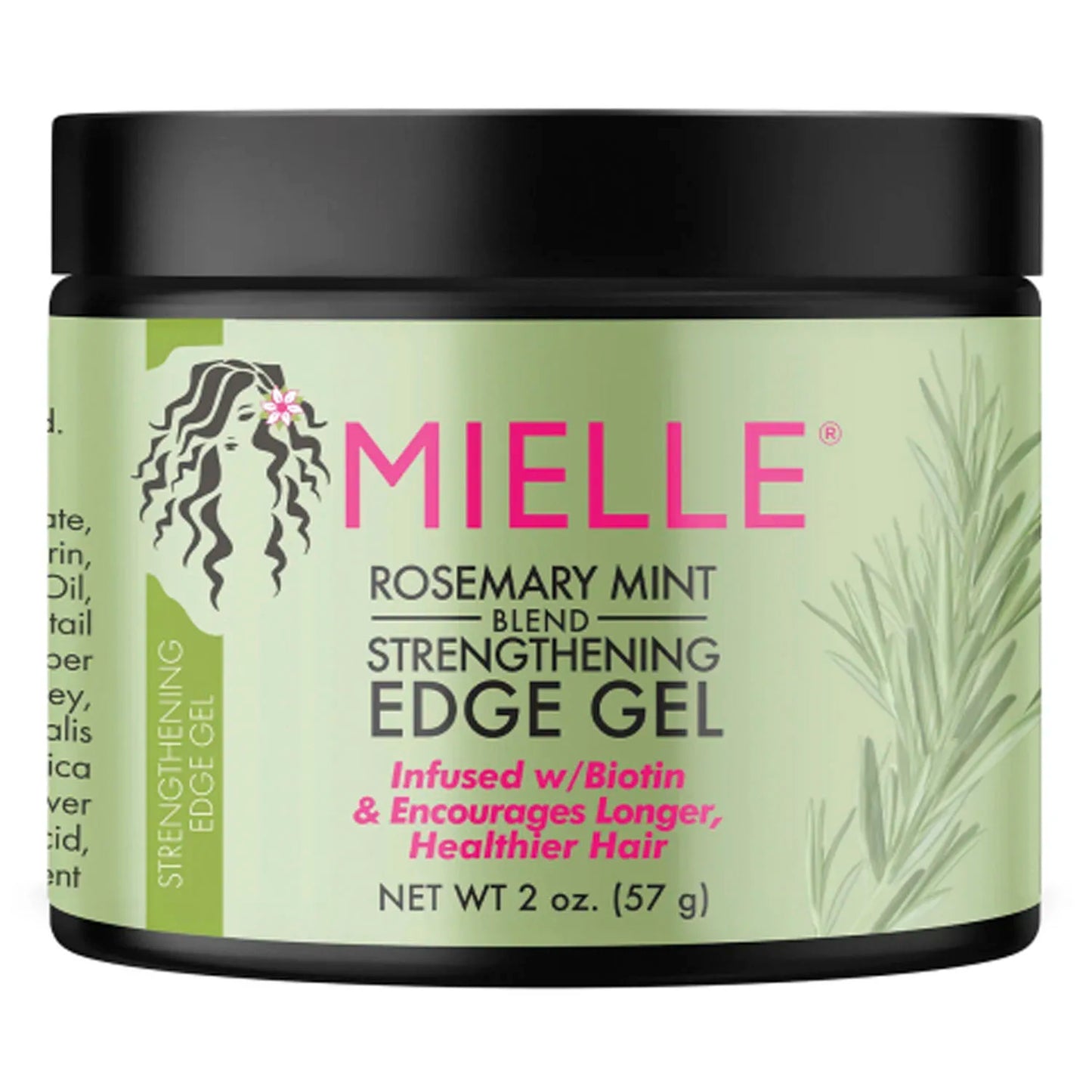 3Pack Deal Mielle Rosemary Mint Strengthening Edge Hair Gel 2oz/ 57g - Strong Hold, Nourishes Edges, Adds Natural Shine
