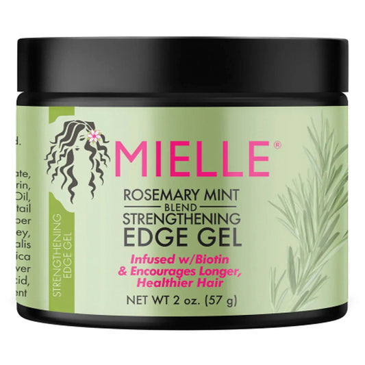 3Pack Deal Mielle Rosemary Mint Strengthening Edge Hair Gel 2oz/ 57g - Strong Hold, Nourishes Edges, Adds Natural Shine