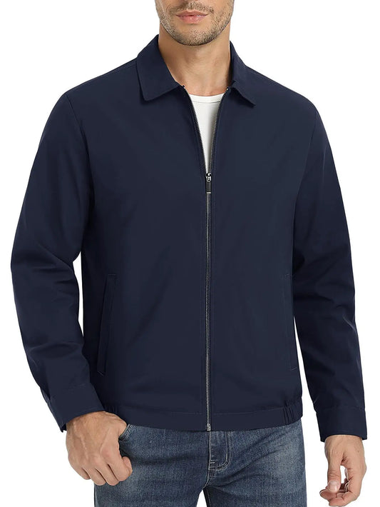 Men's Lightweight Jacket - Windproof and Waterproof Design for Outdoor Activities and Everyday Casual Wear