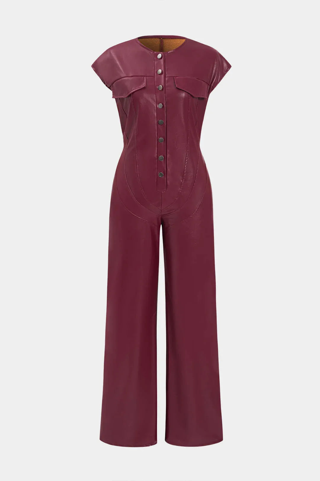 Women's Slim Fit Denim Jumpsuit - Long Sleeve Sexy Button Front with Pockets, Casual Streetwear Outfit