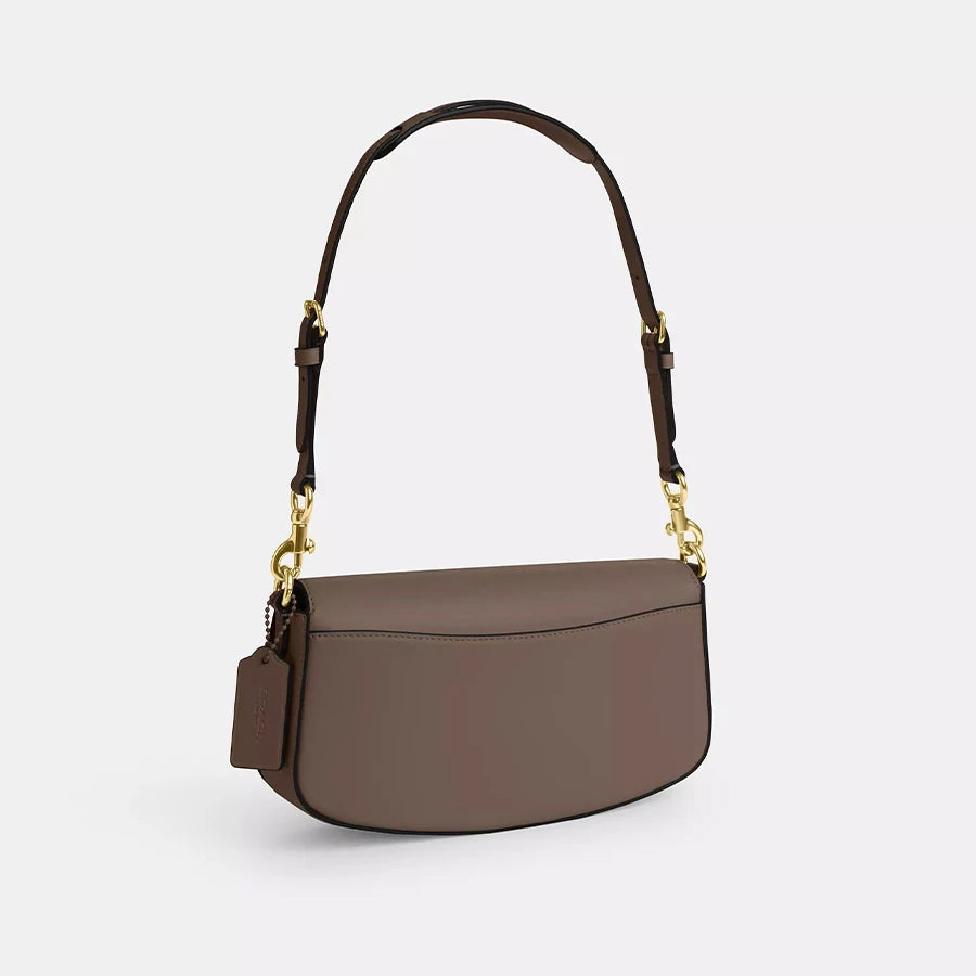 Coach Andrea Women's Shoulder Bag - Refined Leather Crossbody Bag Ladies Purse Small Flap Bag,Elegant Underarm Handbag Gifts