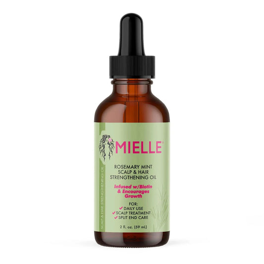 2Pack Deal Mielle Rosemary Mint Scalp & Hair Strengthening Oil 2oz - Strengthens Hair, Nourishes Scalp, Natural Shine